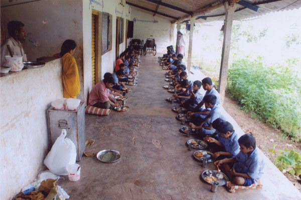 Blind Student Food in Shivarimal, Dang